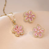 BRODA PINK ZIRCON FLOWER