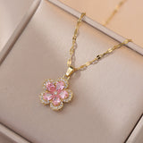 BRODA PINK ZIRCON FLOWER