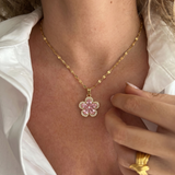 BRODA PINK ZIRCON FLOWER